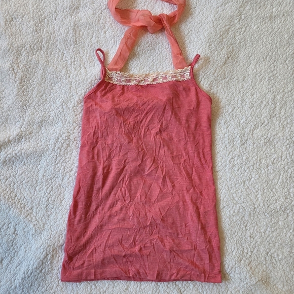 comfort basic Tops - Comfort Basic asian brand coral pink camisole halter top